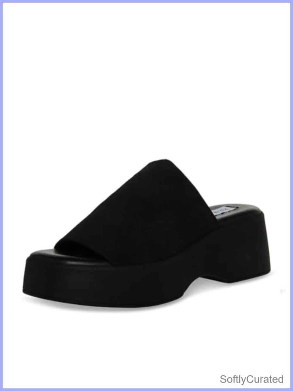 Steve Madden Slinky30 Sculpted Platform Wedge Sandals Slip On Open Toe